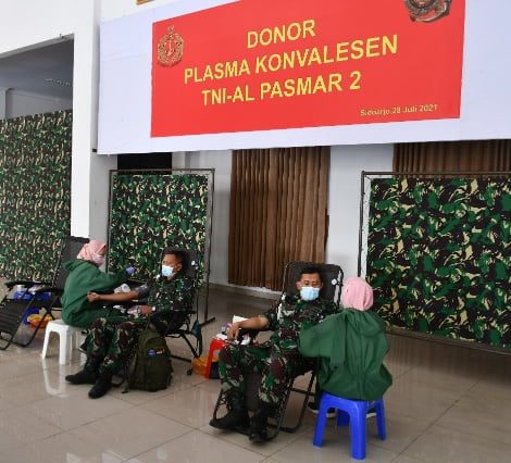 Prajurit Pasmar 2 Korps Marinir TNI AL Gelar Donor Plasma Konvalesen 20 pasmar2 domor