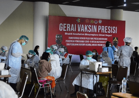 Serbuan Vaksin Universitas Katolik Widya Mandala bersama Polda Jatim 20 gerai vaksin