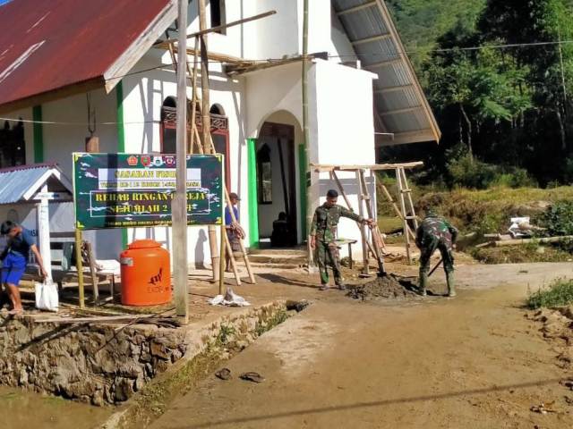 Satgas TMMD 112 Kabupaten Mamasa Bangun Gereja Dengan Cepat 20 bangun gereja mamasa