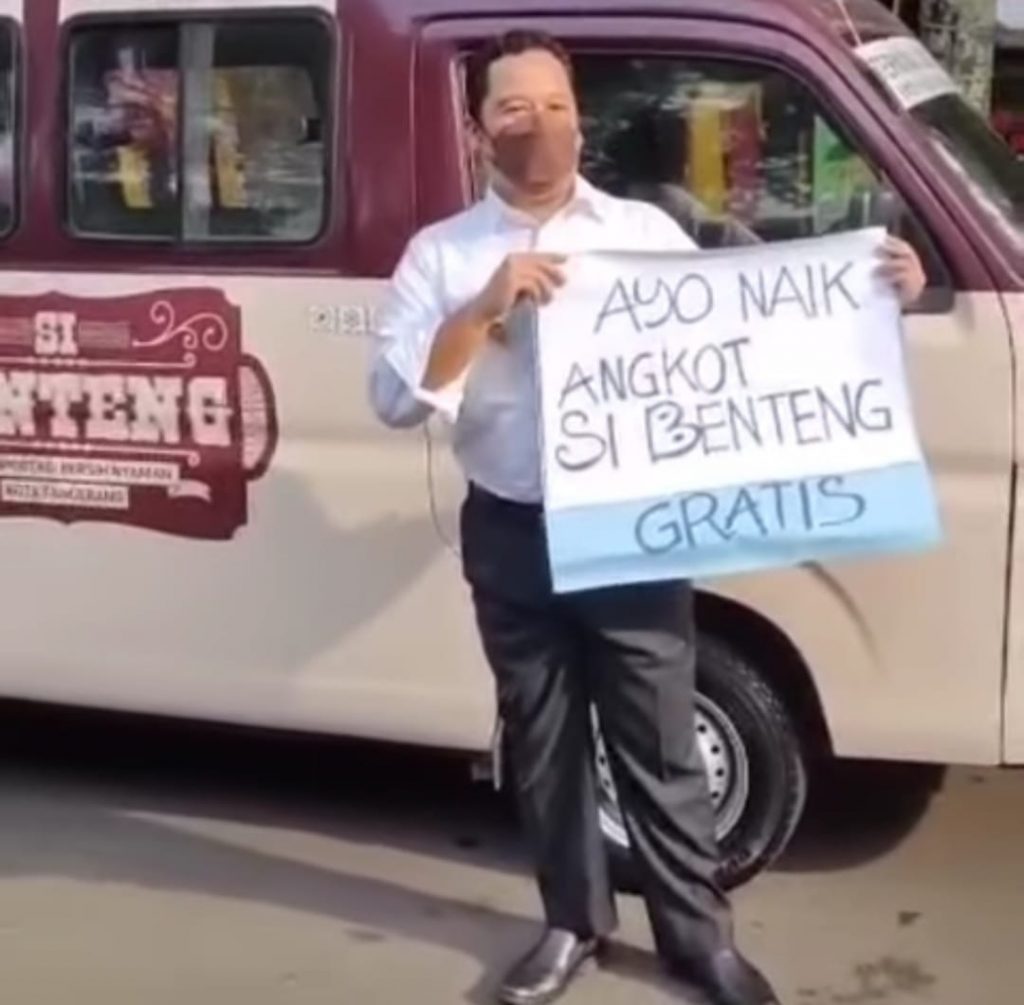 walikota jadi sopir angkot