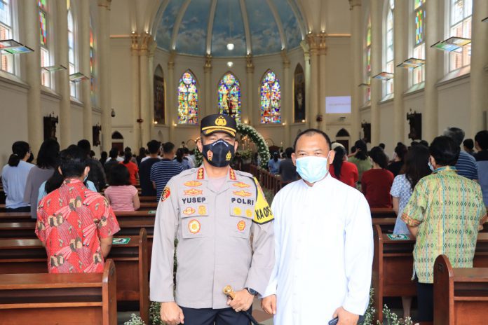 kapolres pantau simulasi nataru