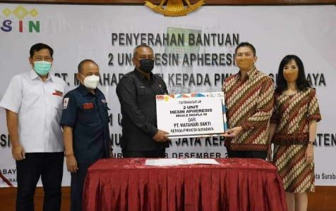 PT Matahari Sakti Serahkan 2 Unit Mesin Apheresis ke PMI 20 CSR matahari pmi