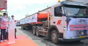 menhub lepas ekspor gerbong barang