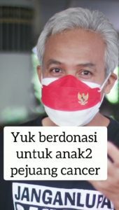 ganjar dukung pederita kanker