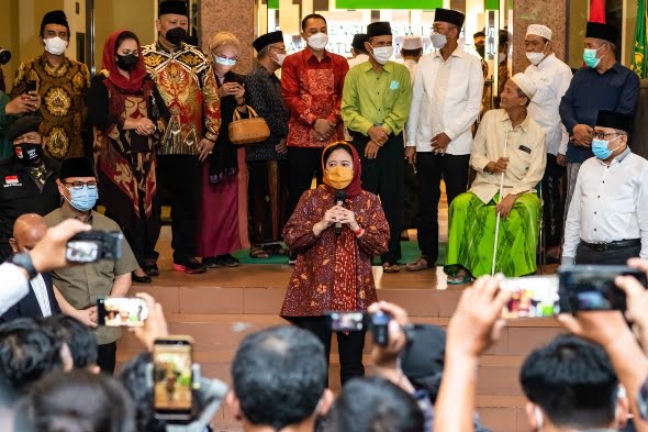 Sowan ke PWNU Jawa Timur, Puan Disambut Hangat dan Dapat Wejangan Tentang Intisari Pancasila 20 Puan PBNU