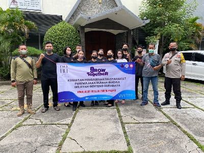 HUT ke - 9, Hotel 88 Embong Malang Bersih-bersih Gereja 20 Waringin bersih gerja