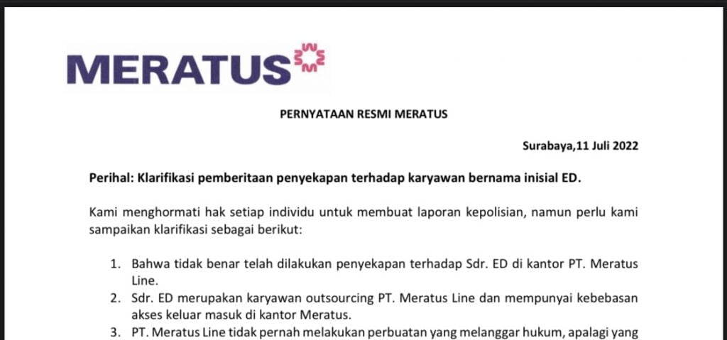 Manajemen Meratus Angkat Bicara, Tidak Benar Telah Dilakukan Penyekapan Terhadap ES 20 20220712 194910 88