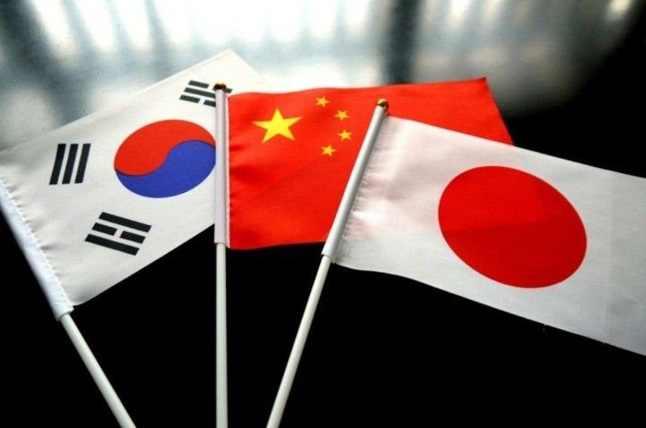 Bendera Korea Tiongkok Jepang QRF