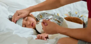 ilustrasi anak demam