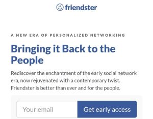 ilustrasi halaman awal friendster foto tangkapan layar