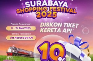 Sambut Hari Jadi Kota Surabaya KAI Daop 8 Surabaya Hadirkan Promo Online Spesial Sebesar 10 Persen 20 Hari Jadi Surabaya