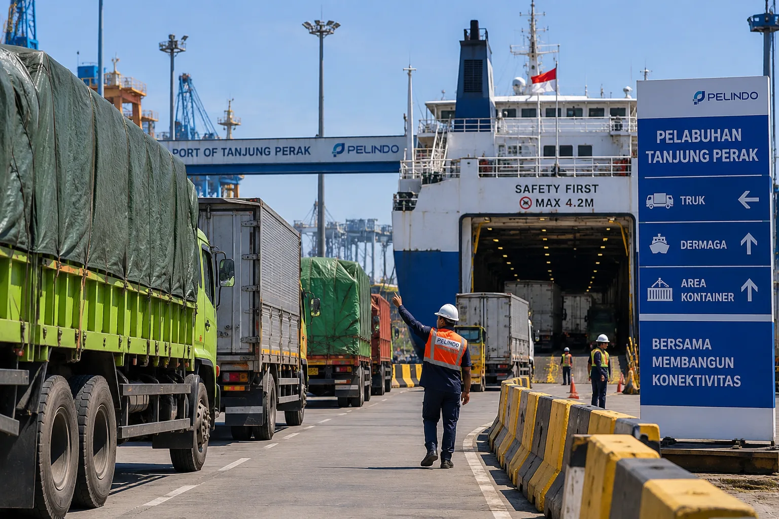 Pelabuhan Tanjung Perak Jadi Lokasi Pertama Penertiban Truk ODOL 20 Truk Pelabuhan Tanjung Perak
